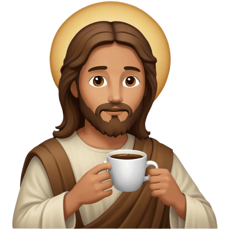 Jesus and coffee emoji