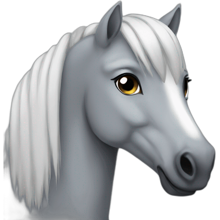 Gray pony emoji