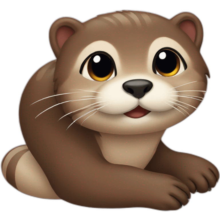 Loutre sur un chat. emoji