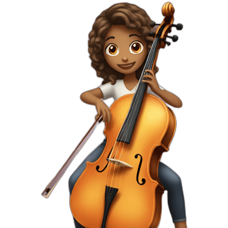 girl playing cello emoji