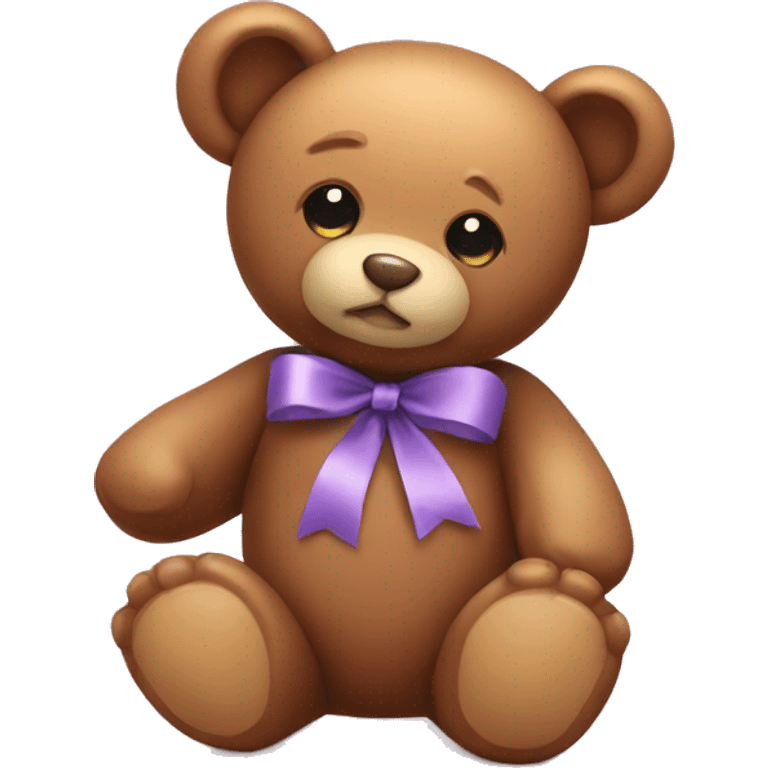 teddy bear with ribbon emoji