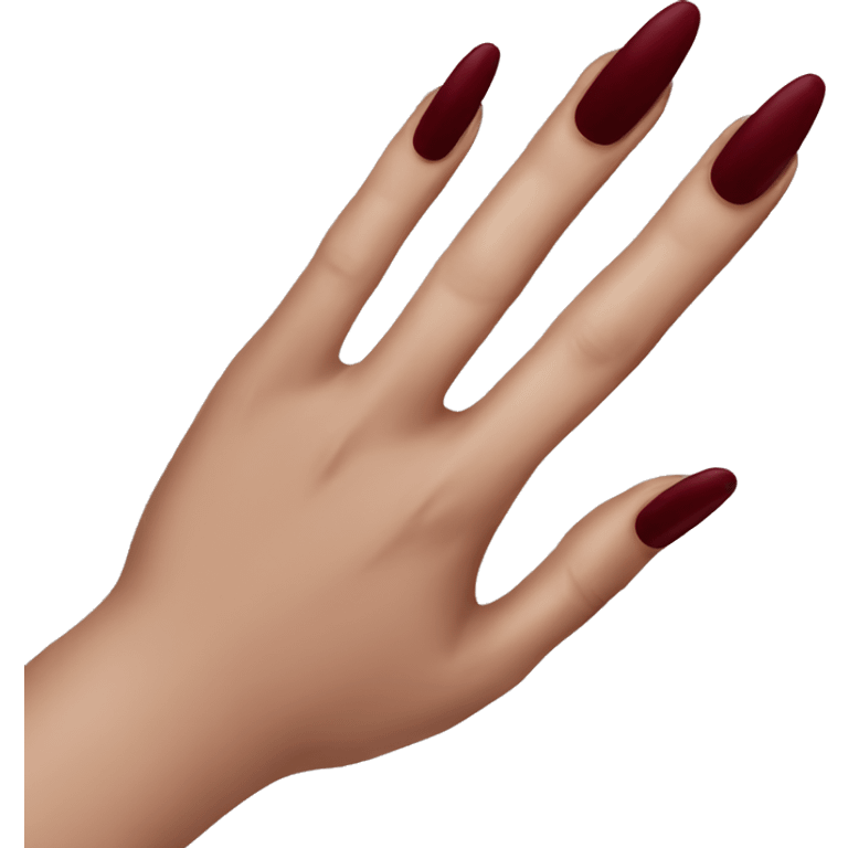 Dark red nails emoji