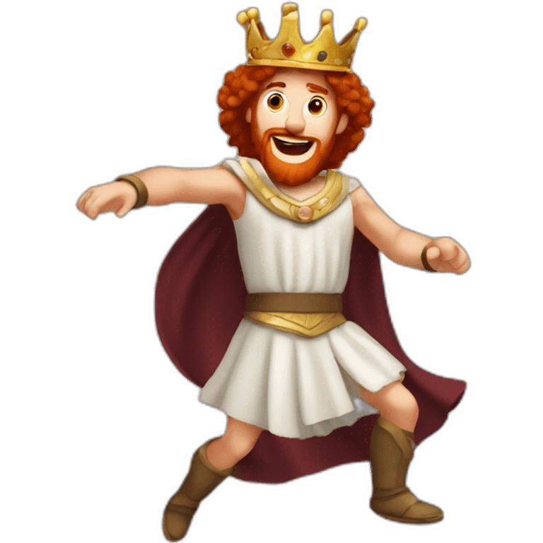 King David dancing red-haired biblical emoji