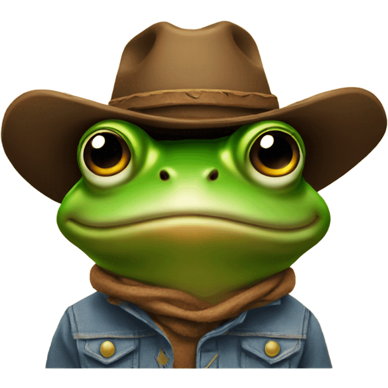 Frog in a cowboy hat emoji