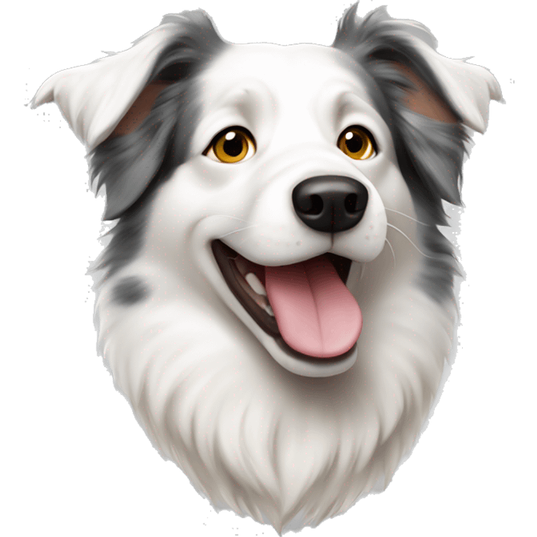 white australian shepherd dog emoji