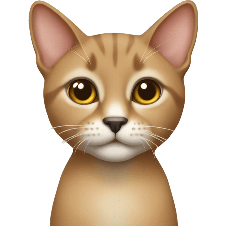 Brown beige thai cat emoji