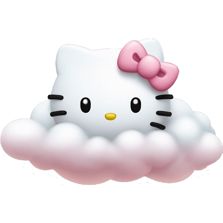 Hello kitty on cloud  emoji