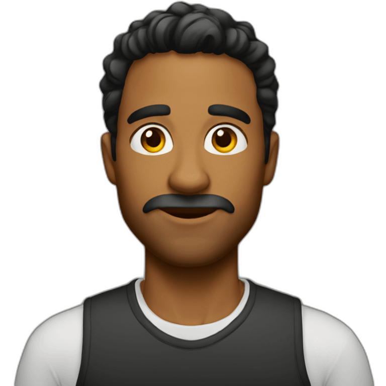 spicy brown man emoji