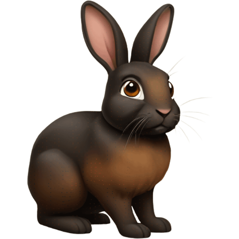 Brown and black rabbit emoji