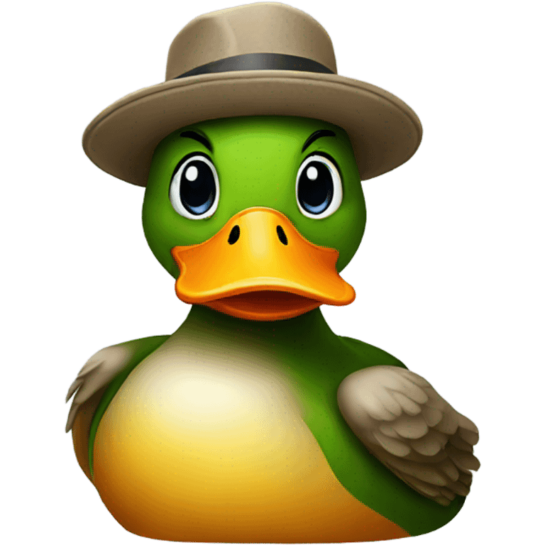 Duck with a hat  emoji