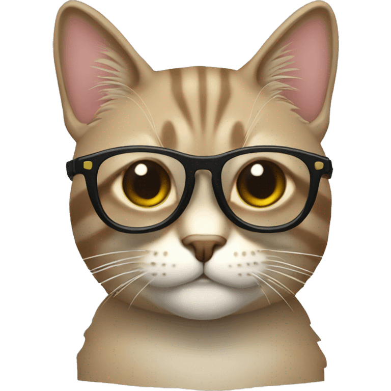 Gato con gafas emoji