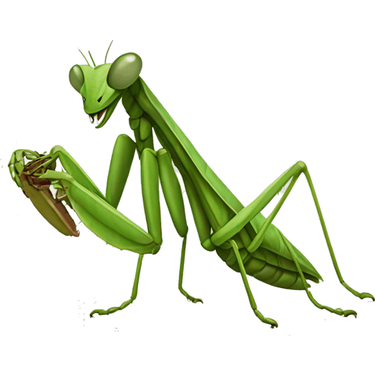 Praying mantis eating  emoji