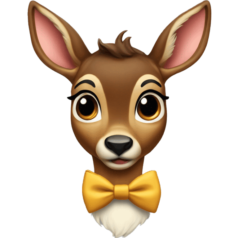 Bambi with a bow tie emoji