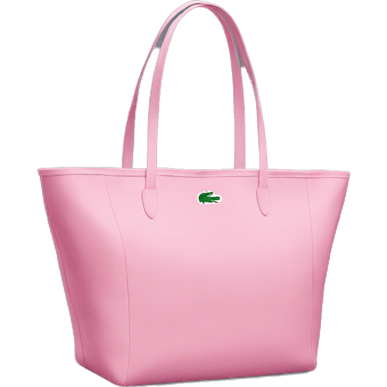 pink lacoste tote bag emoji