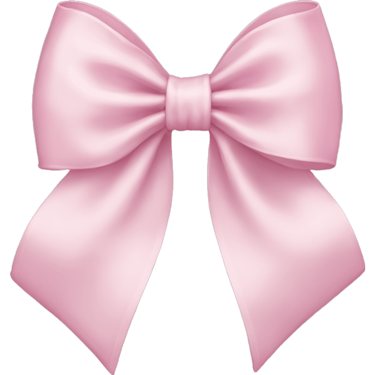 silky light pink bow emoji