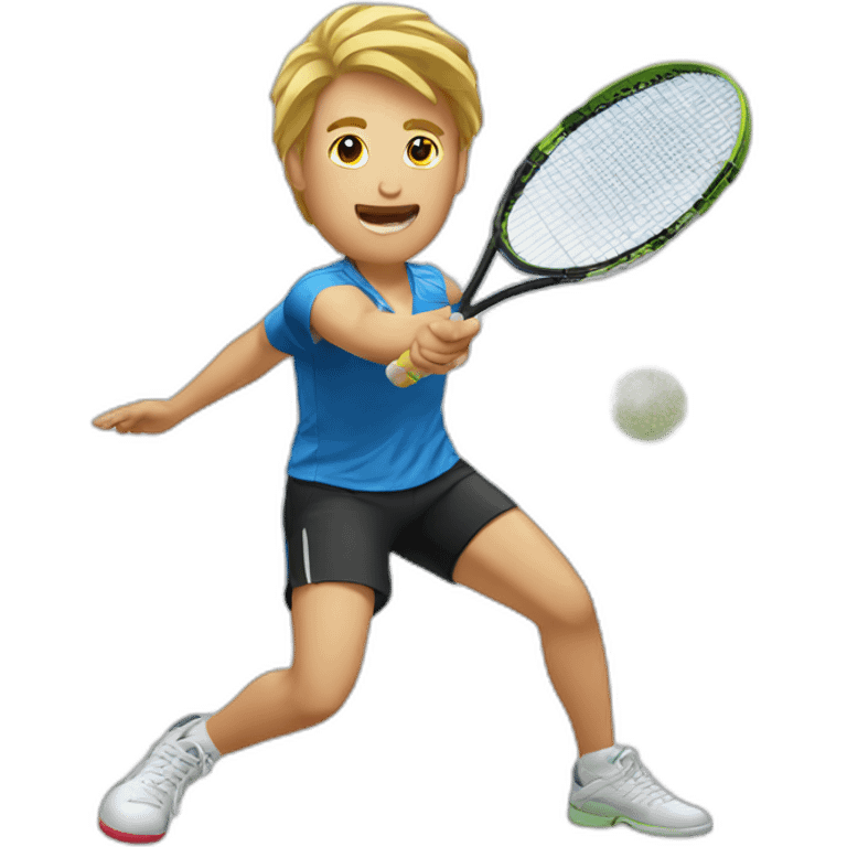 Badminton player smash emoji