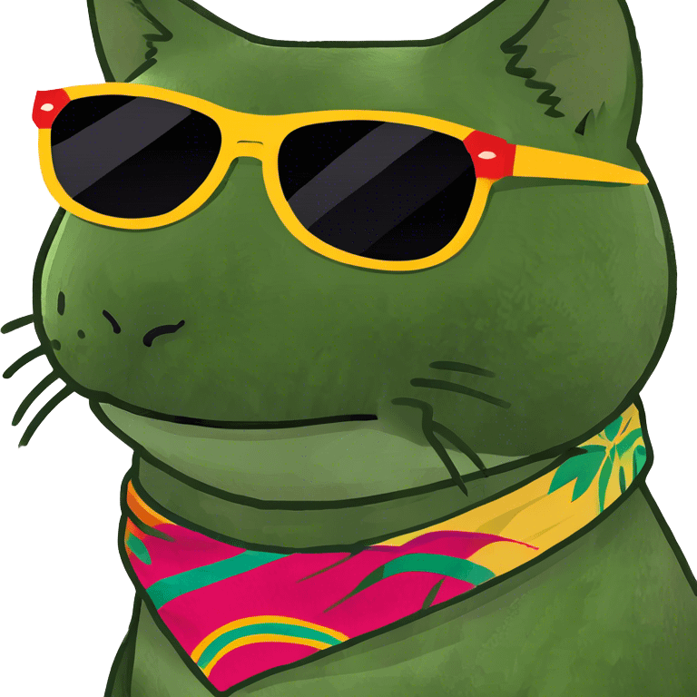 Cat with sunglasses emoji