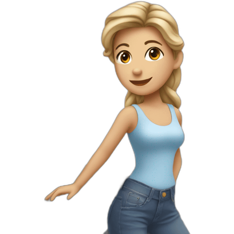 Une fille dans la tour Eiffel emoji