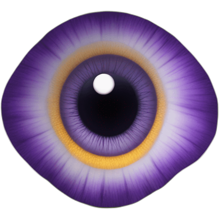 majestic godly violet iris eyeball serious intense symmetrical knowledgable emoji