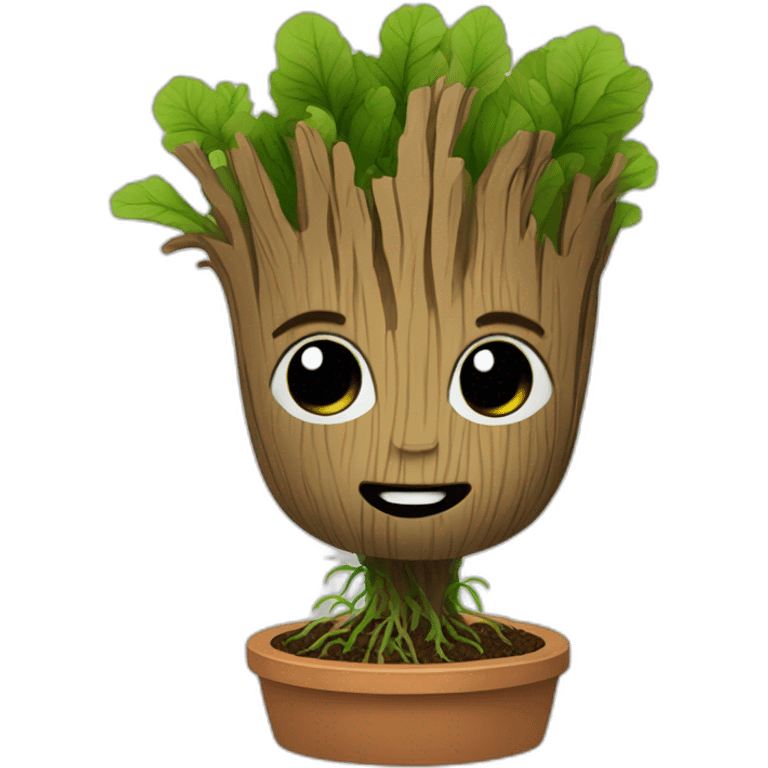 Groot as chia pet emoji