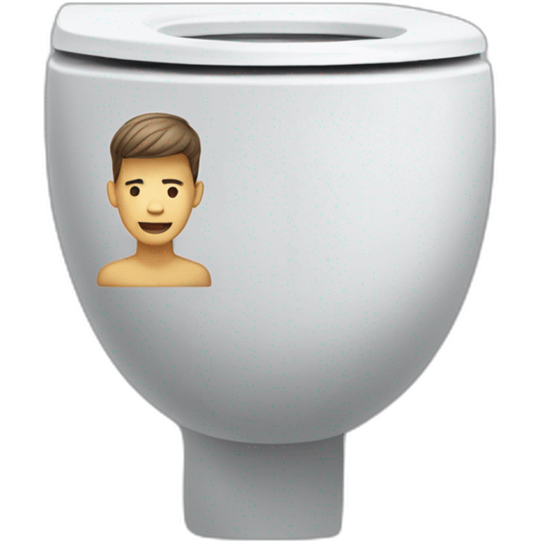 male head and neck sticking out of a toliet emoji