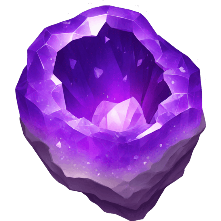 Round Purple crystal-rock-geode emoji