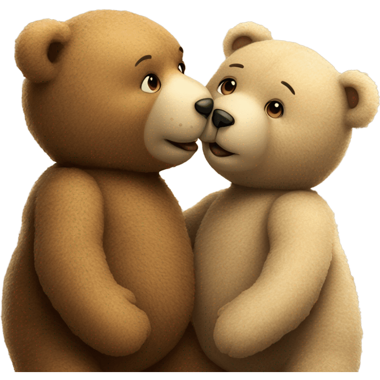 teddy bear kissing another teddy bear emoji