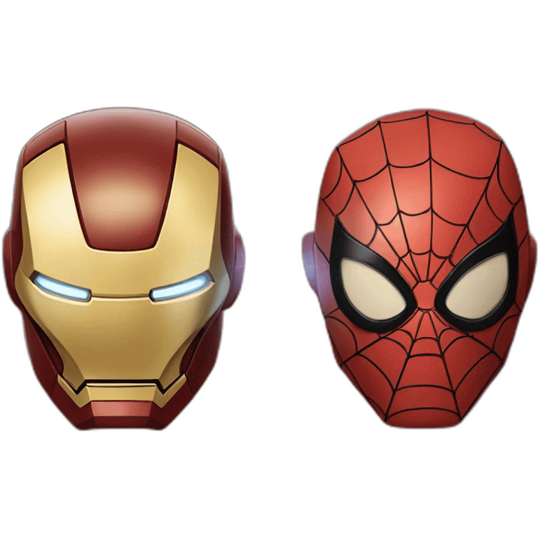 Iron man and et spider man emoji