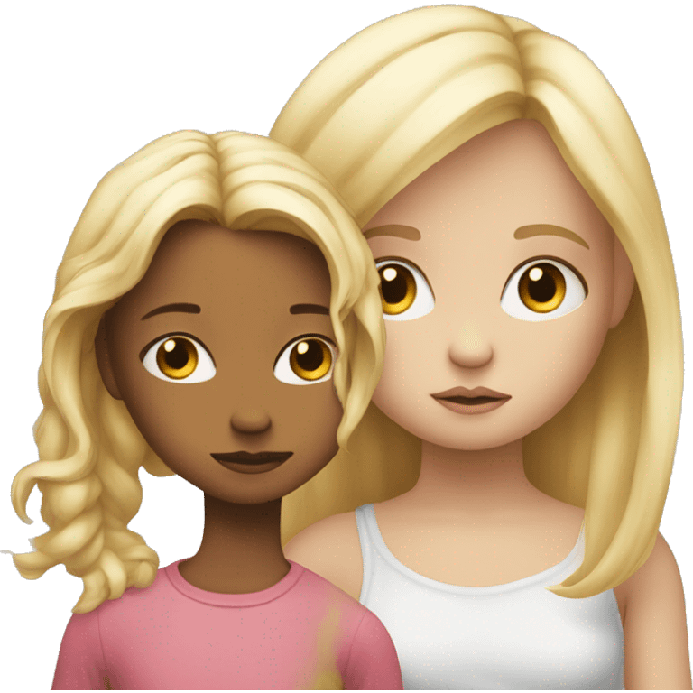 blonde child does not give a toy to another sad blonde child emoji