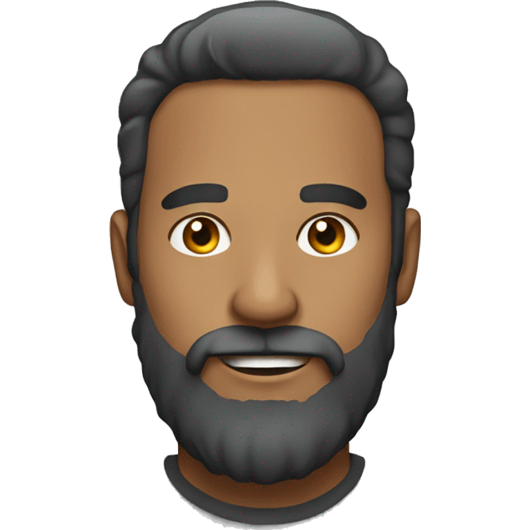 male portrait with beard indoors emoji