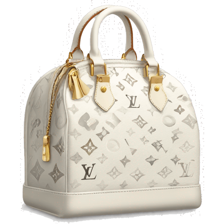 Bag lui vuitton white emoji