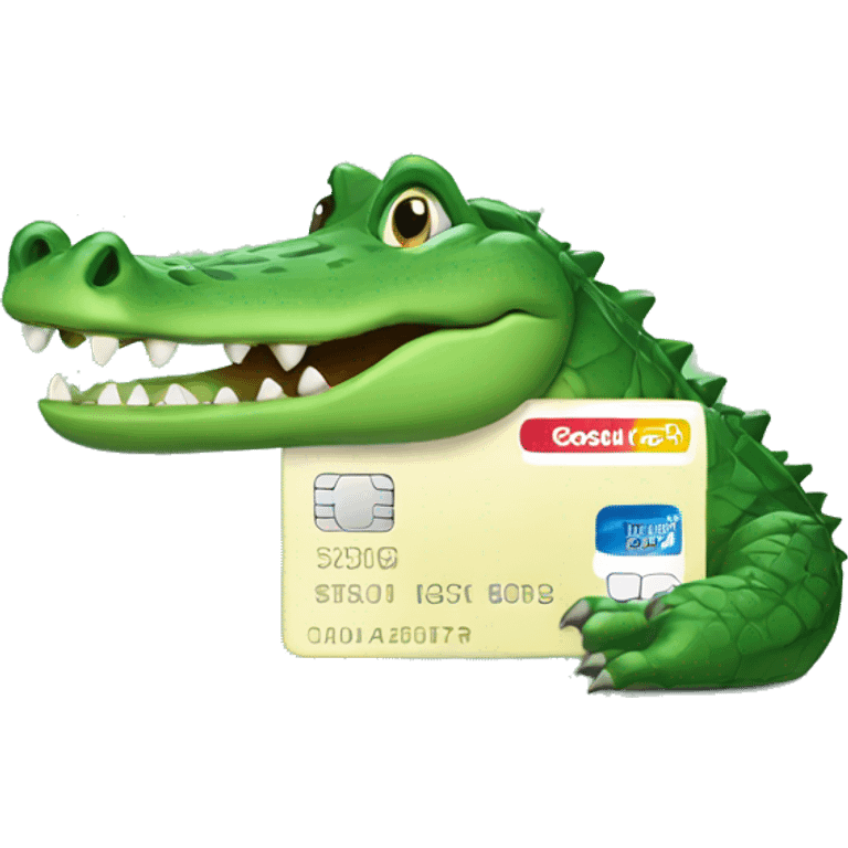 Crocodile with credit card emoji