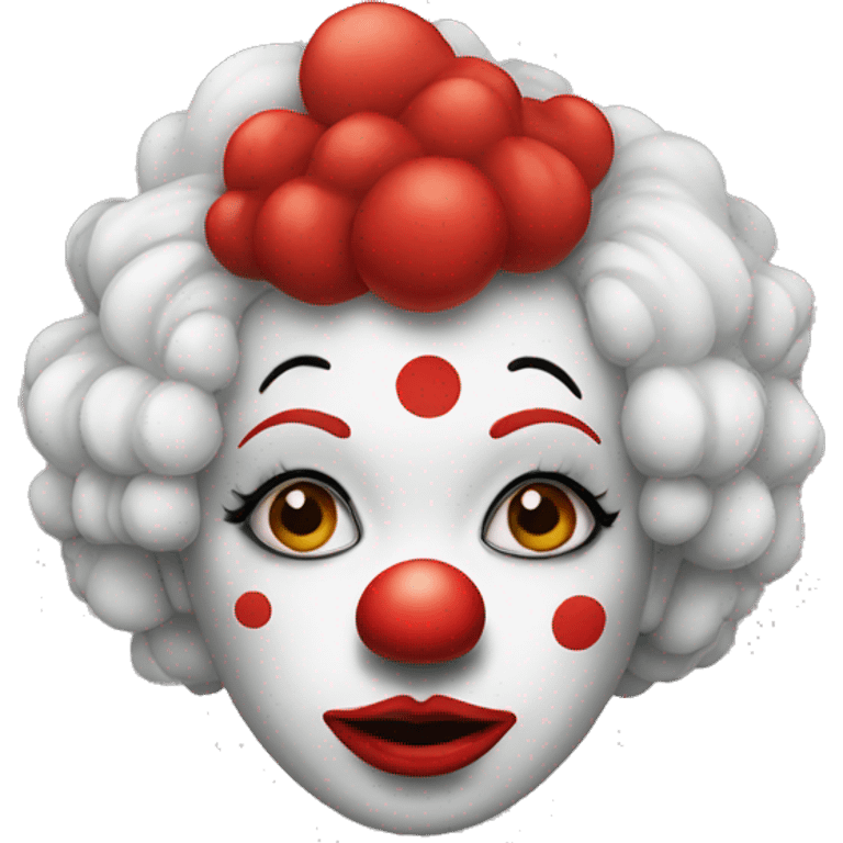 Clown with red lipstick emoji