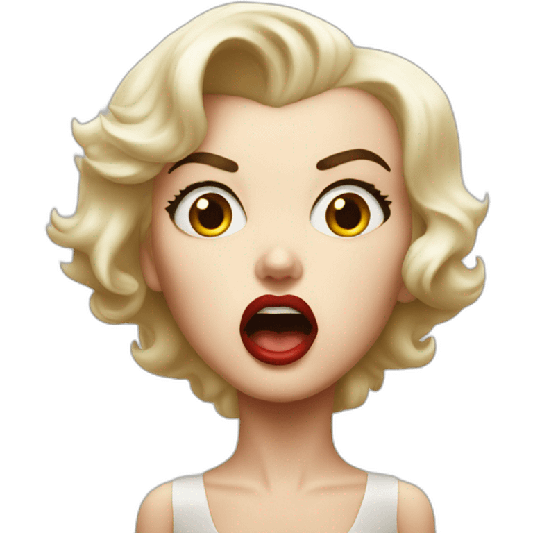 Marilyn monroe angry waiting chocolate emoji