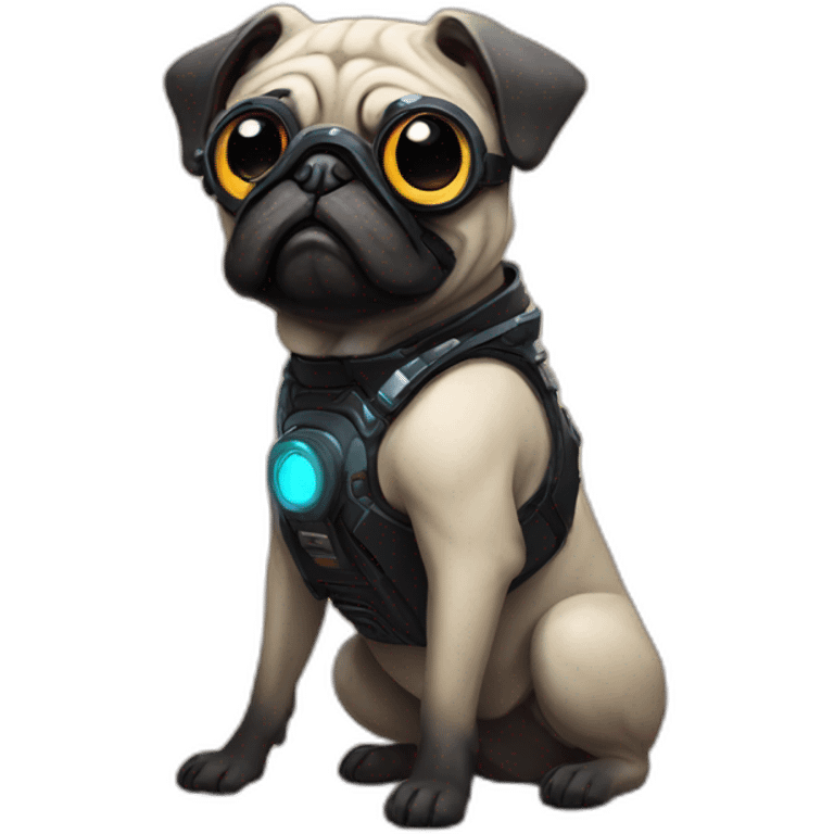 cyberpunk pug emoji