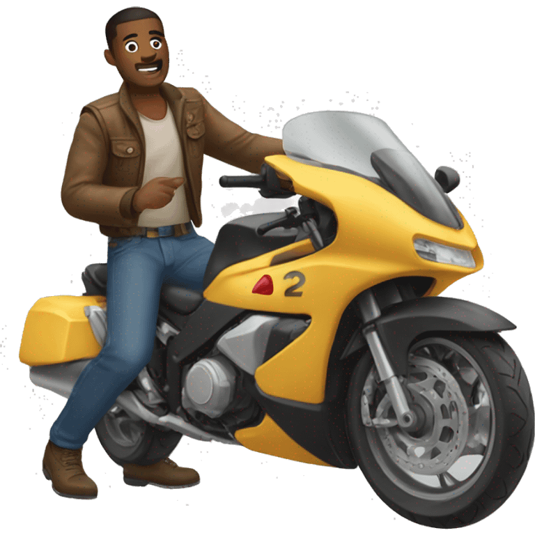 🏍️🪽 emoji