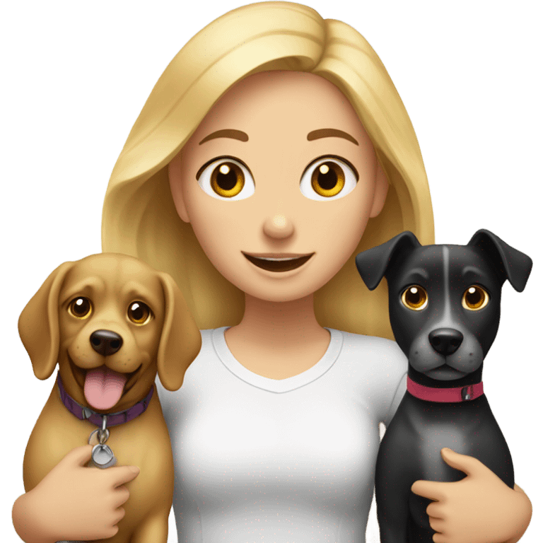 Blodie girl with dogs  emoji