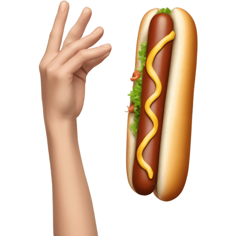 Hotdog fingers emoji