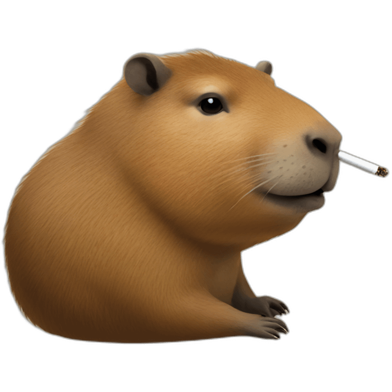 Capybara smoking a cigarette emoji