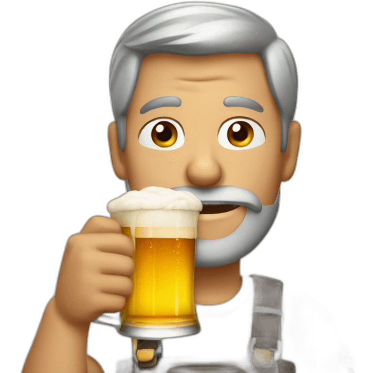 man with beer emoji