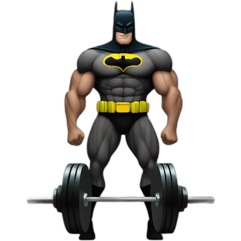 batman deadlift in the gym emoji