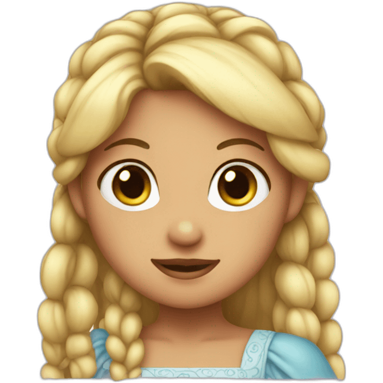 princess with pigtails emoji