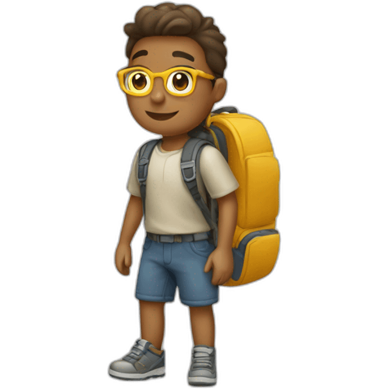 Huésped con mochila emoji