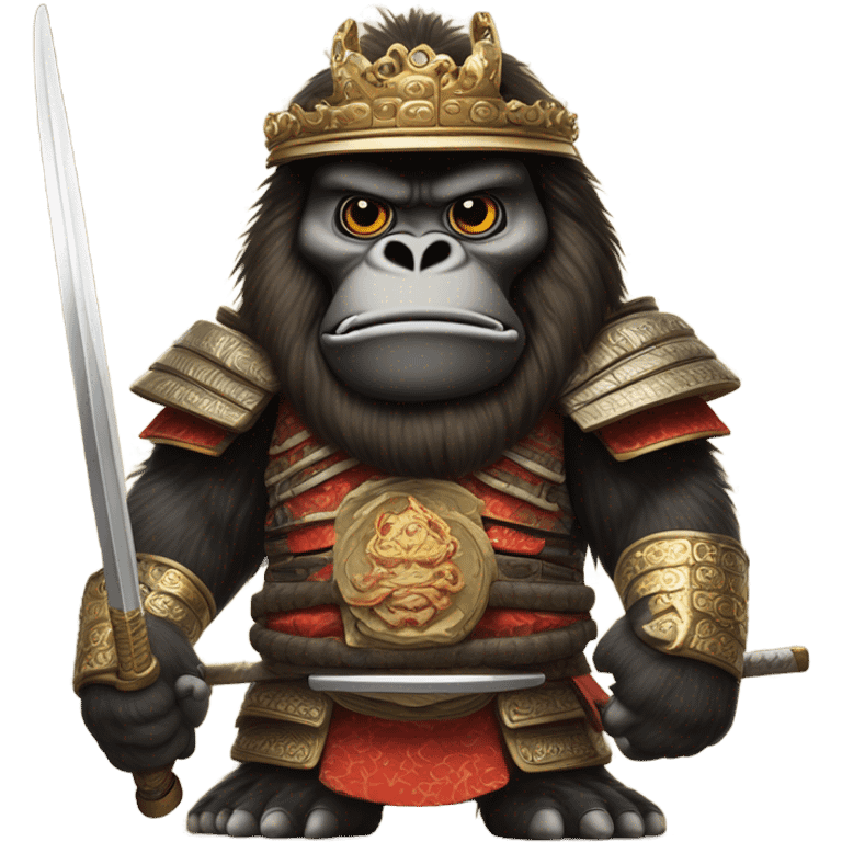 King Kong wearing a samurai suit emoji