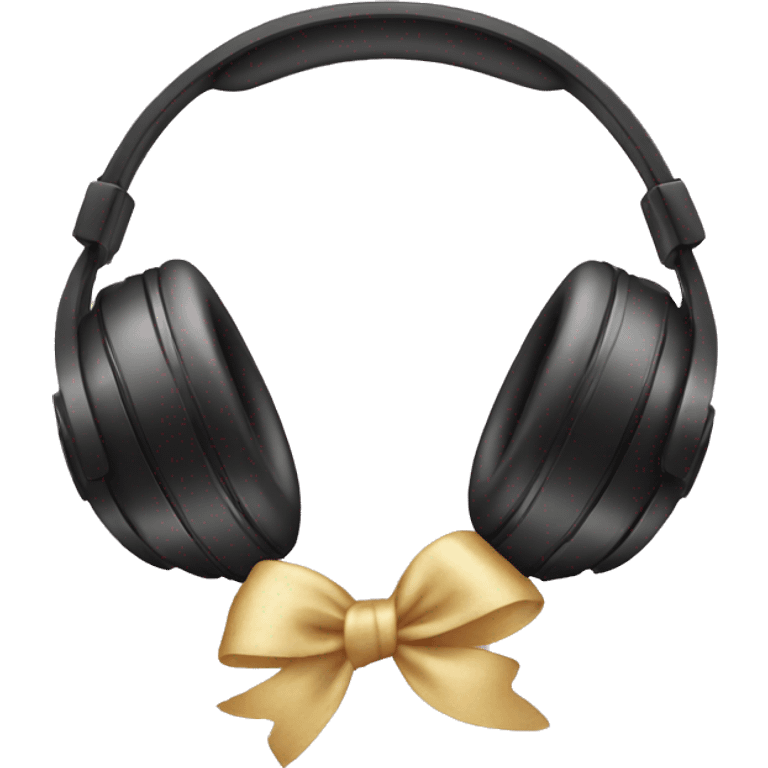 Headphones with bows around the bottom emoji