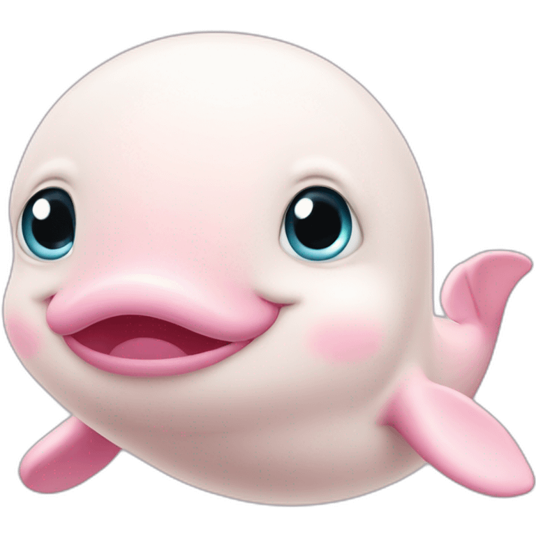 Pink beluga whale emoji