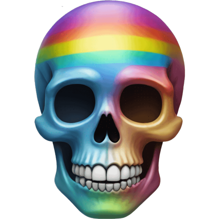 Rainbow skull emoji