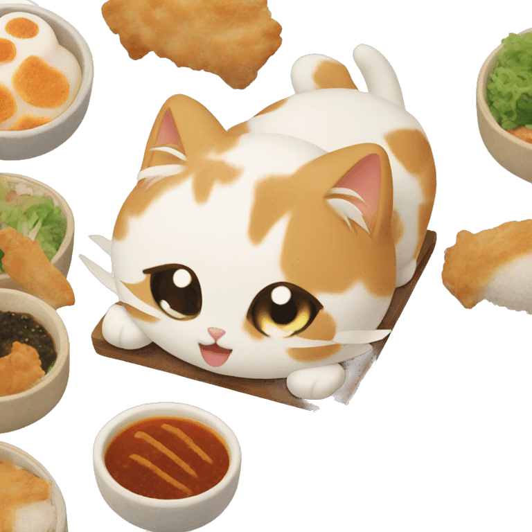 cat in tonkatsu emoji