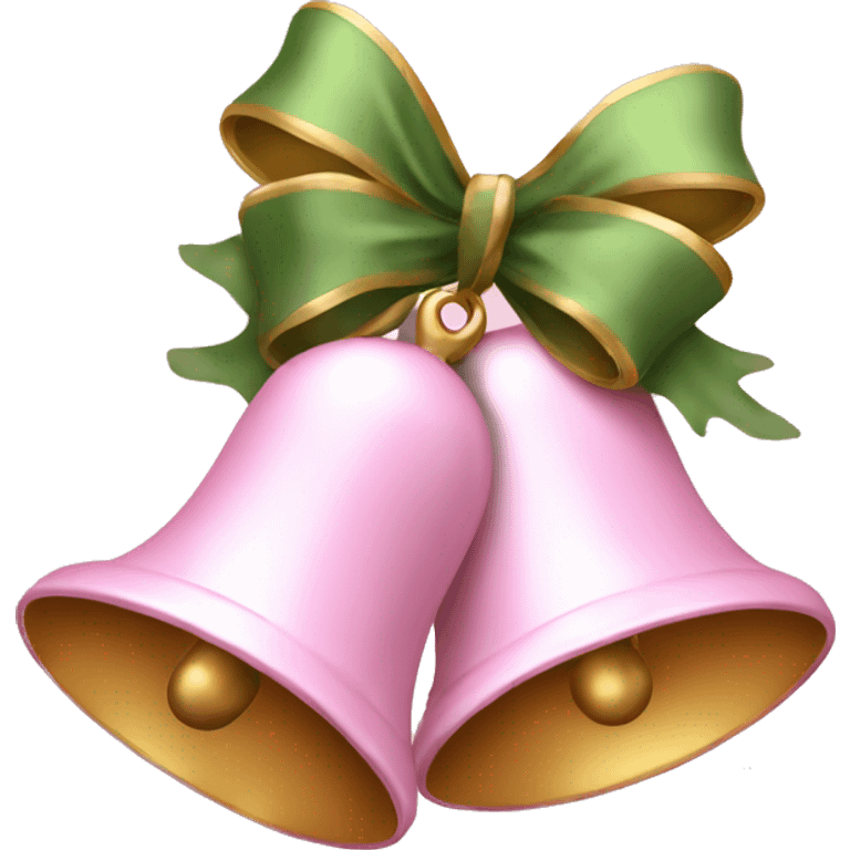 Light pink Christmas bells emoji