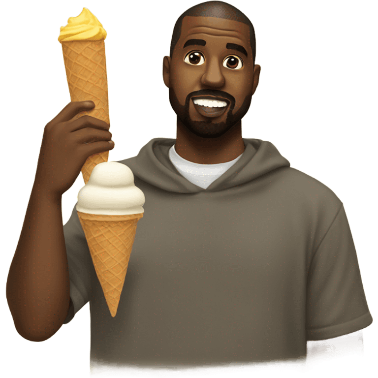 Kanye west eating ice cream emoji